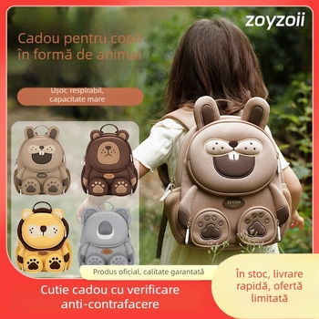 Zoyzoii rucsac ultra-ușor pentru copii, cu imprimeu animal, de la grădiniță până în clasa I, unisex