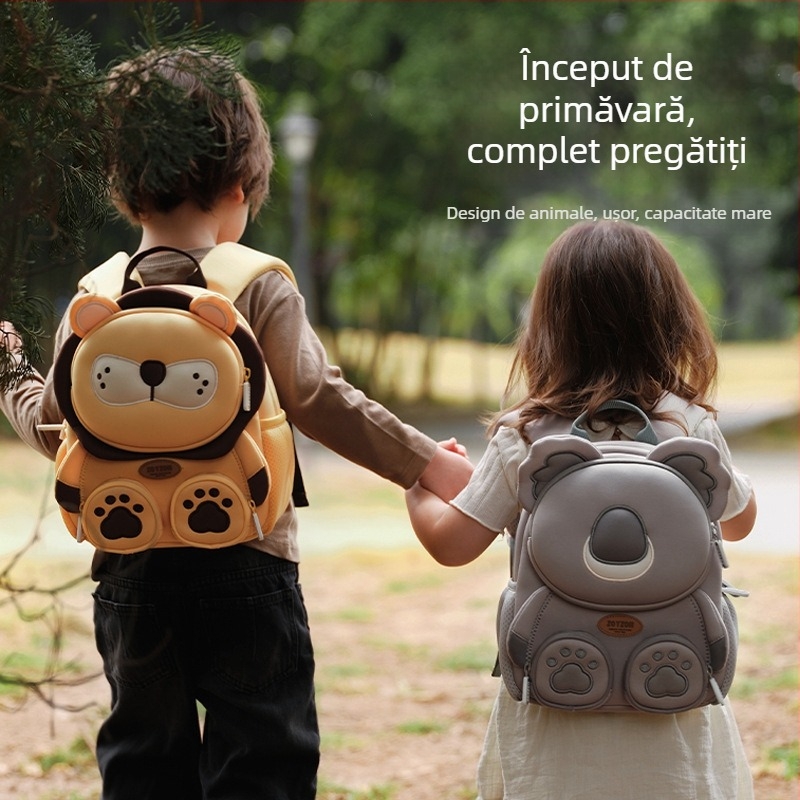 Zoyzoii rucsac ultra-ușor pentru copii, cu imprimeu animal, de la grădiniță până în clasa I, unisex