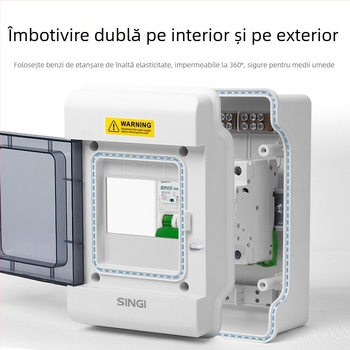 Cutie de distribuție impermeabilă pentru exterior, montaj pe suprafață, carcasă ABS, 4/6/9/12/18 circuite, IP66