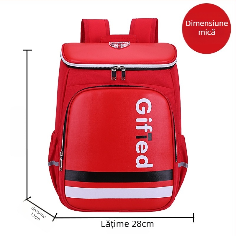 Ghiozdan școlar pentru copii, suport ergonomic pentru reducerea încărcării și protecția coloanei, respirabil, impermeabil, poliester, pentru clasele 1–6