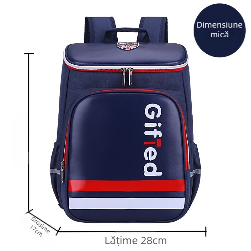 Ghiozdan școlar pentru copii, suport ergonomic pentru reducerea încărcării și protecția coloanei, respirabil, impermeabil, poliester, pentru clasele 1–6