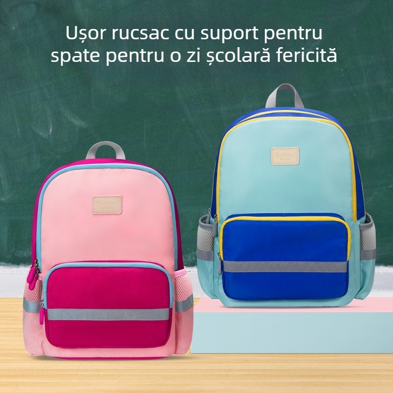 Rucsac pentru copii, poliester, model floral, stil drăguț, curele cu pernă de aer, potrivit pentru elevii din învățământul primar