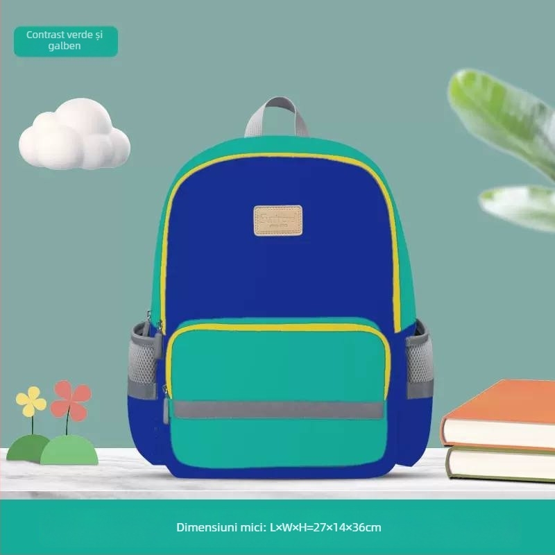 Rucsac pentru copii, poliester, model floral, stil drăguț, curele cu pernă de aer, potrivit pentru elevii din învățământul primar