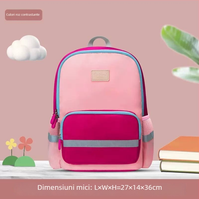 Rucsac pentru copii, poliester, model floral, stil drăguț, curele cu pernă de aer, potrivit pentru elevii din învățământul primar