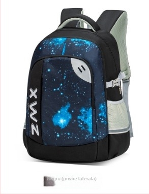 Rucsac unisex cu capacitate mare pentru elevi din clasele 5–6, poliester impermeabil