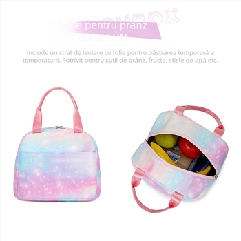 Rucsac școlar cu model unicorn, capacitate 20–35 L, poliester, respirabil, impermeabil, rezistent la uzură, curea cu pernă de aer