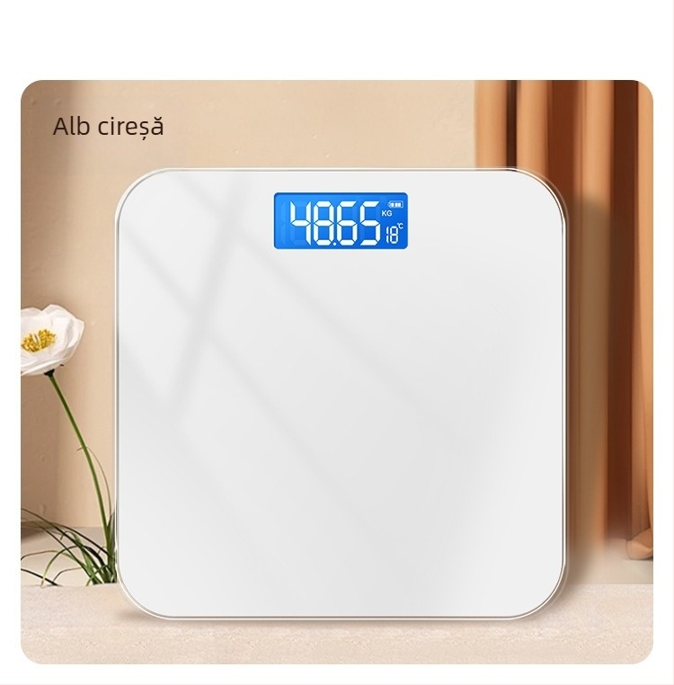 Cântar inteligent pentru masă corporală și grăsime, USB reîncărcabil, 180 kg capacitate, senzor de înaltă precizie, ecran HD LCD