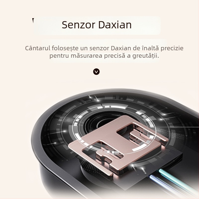 Cântar inteligent pentru masă corporală și grăsime, USB reîncărcabil, 180 kg capacitate, senzor de înaltă precizie, ecran HD LCD