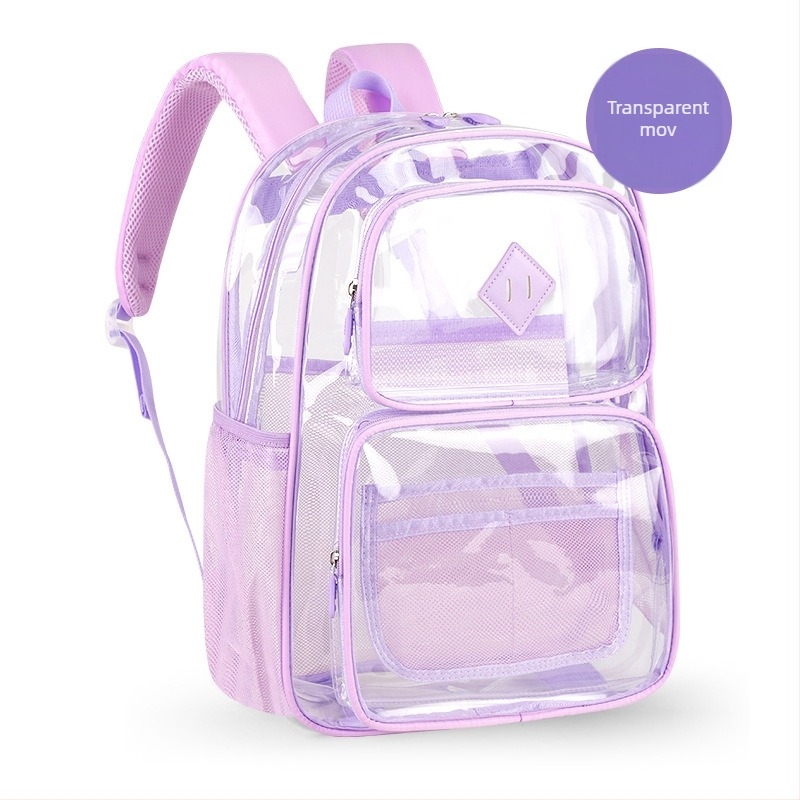 Rucsac din PVC impermeabil cu capacitate extensibilă și protecție a coloanei pentru elevi din clasa a V-a până în a VI-a