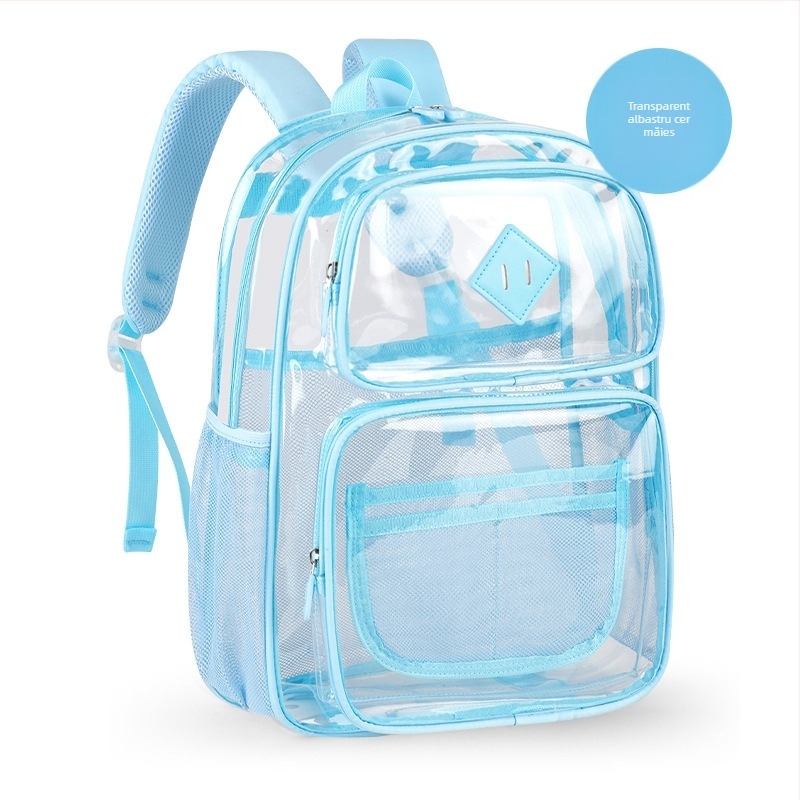 Rucsac din PVC impermeabil cu capacitate extensibilă și protecție a coloanei pentru elevi din clasa a V-a până în a VI-a