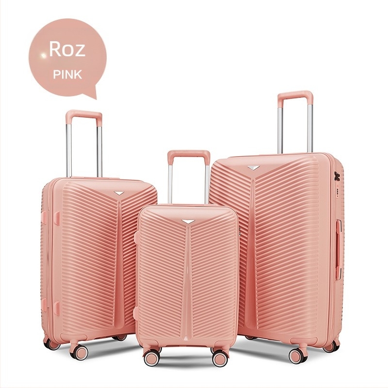 Valiză de cabină cu rotile universale, închidere TSA cu combinație, PP material, extensie (Material: PP; Greutate: 5 kg; Închidere: TSA cu combinație; Roți: universale; Extensie: Da)