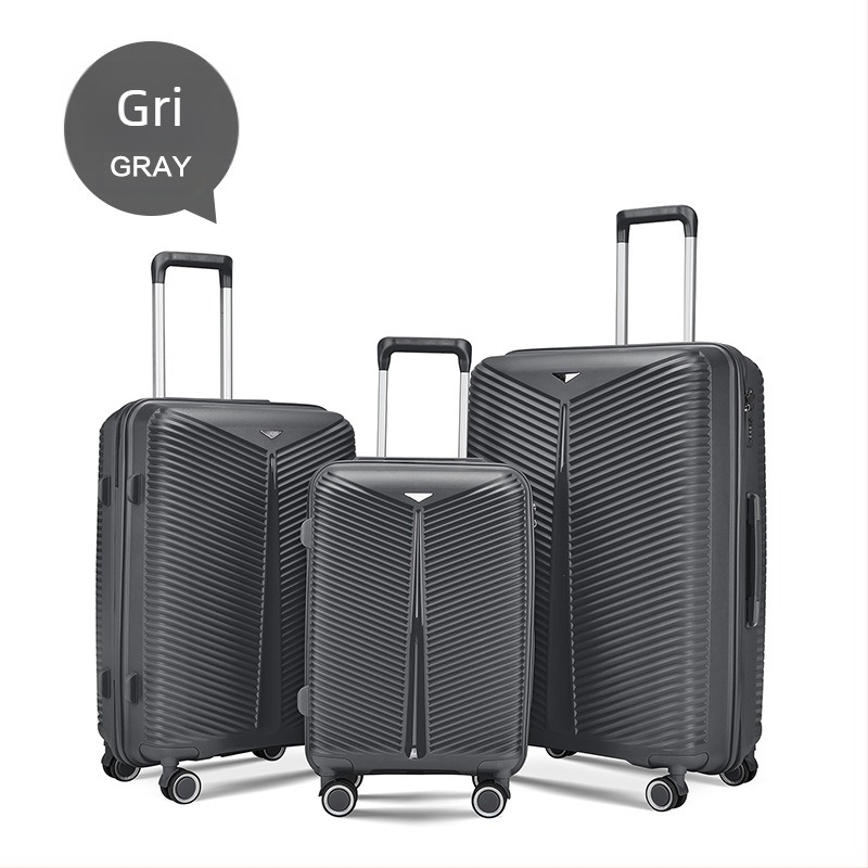 Valiză de cabină cu rotile universale, închidere TSA cu combinație, PP material, extensie (Material: PP; Greutate: 5 kg; Închidere: TSA cu combinație; Roți: universale; Extensie: Da)