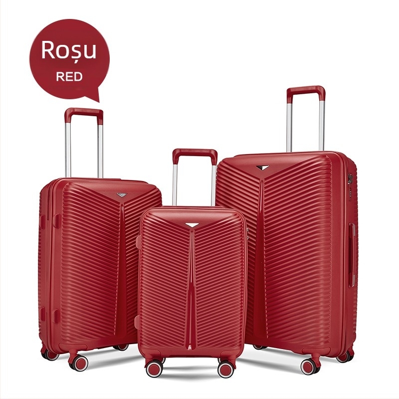 Valiză de cabină cu rotile universale, închidere TSA cu combinație, PP material, extensie (Material: PP; Greutate: 5 kg; Închidere: TSA cu combinație; Roți: universale; Extensie: Da)