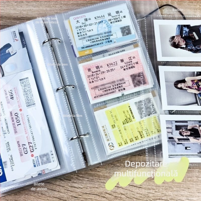 Album de stocare a biletelor și fotografiilor - stil album foto cristal, copertă din piele, legare: altă, marcă Unique, scop: album foto pentru copii