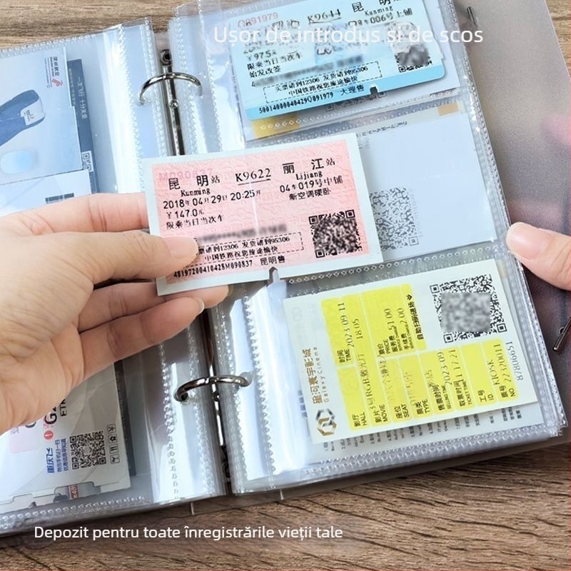 Album de stocare a biletelor și fotografiilor - stil album foto cristal, copertă din piele, legare: altă, marcă Unique, scop: album foto pentru copii