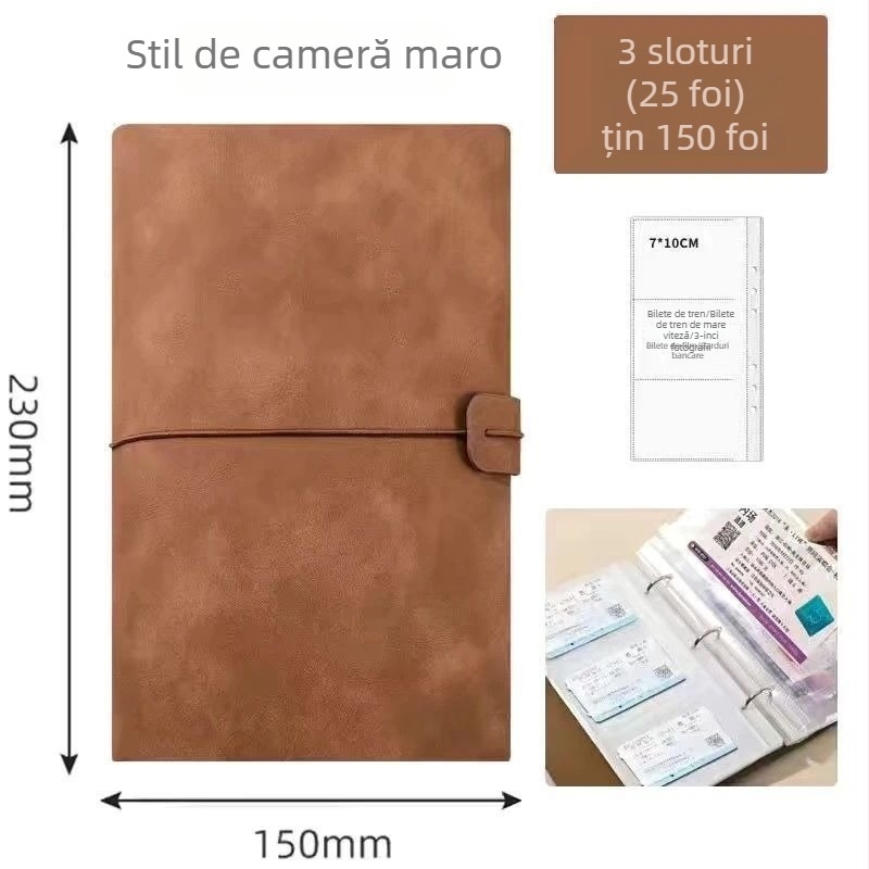 Album de stocare a biletelor și fotografiilor - stil album foto cristal, copertă din piele, legare: altă, marcă Unique, scop: album foto pentru copii