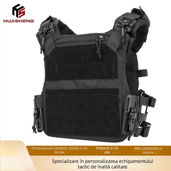 Vesta tactică cu MOLLE, sistem de eliberare rapidă, țesătură poliester, unisex adulți, potrivită pentru tir sportiv