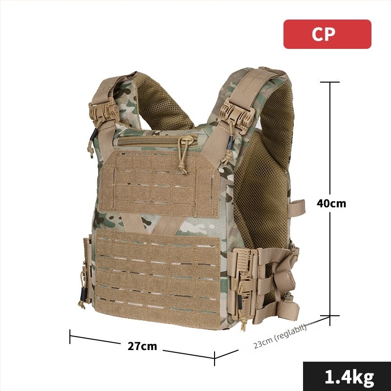 Vesta tactică cu MOLLE, sistem de eliberare rapidă, țesătură poliester, unisex adulți, potrivită pentru tir sportiv