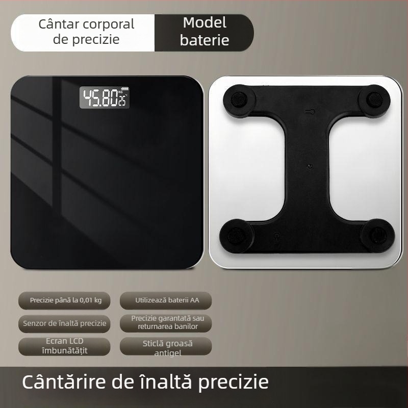 Cântar inteligent pentru grăsimea corporală — cântar digital cu precizie ridicată, reîncărcabil, pentru adulți, uz casnic