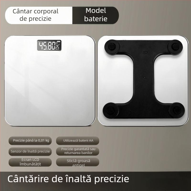 Cântar inteligent pentru grăsimea corporală — cântar digital cu precizie ridicată, reîncărcabil, pentru adulți, uz casnic