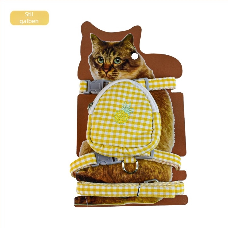 Ham pentru pisică cu lesă, rucsac cu fructe, design în formă de I pentru piept-spate, material din pânză, origine Zhejiang