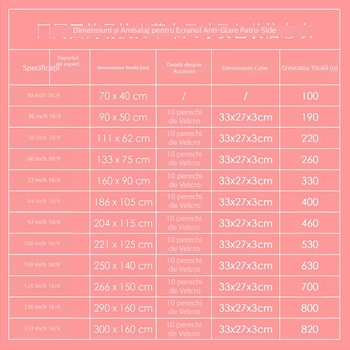 NICEFOUR SK1 Ecran de proiecție pliabil anti-reflexie, greutate 100–820 g, marcă privată autorizată, unghi de vizualizare 0–40°