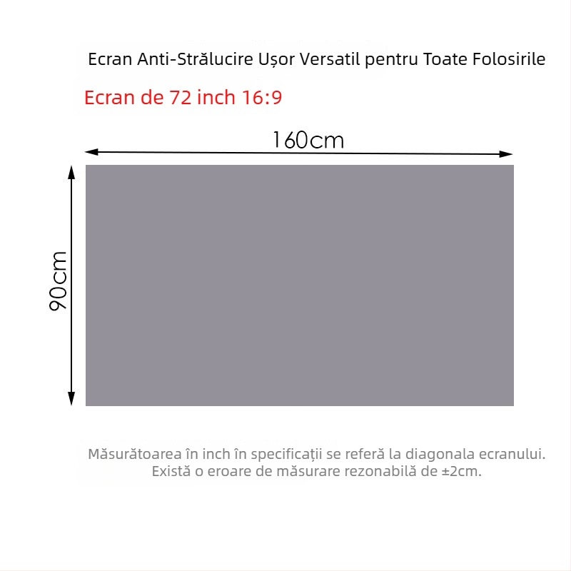 NICEFOUR SK1 Ecran de proiecție pliabil anti-reflexie, greutate 100–820 g, marcă privată autorizată, unghi de vizualizare 0–40°