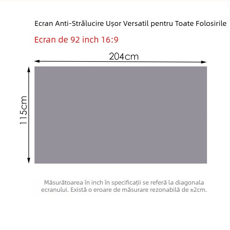 NICEFOUR SK1 Ecran de proiecție pliabil anti-reflexie, greutate 100–820 g, marcă privată autorizată, unghi de vizualizare 0–40°