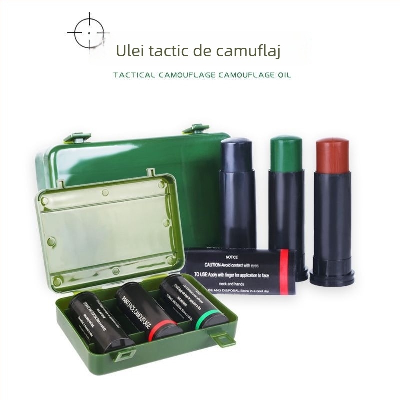 Chagall set de vopsea pentru corp camuflaj, trei nuanțe, 30 g, pentru pasionații de armată și camping în aer liber