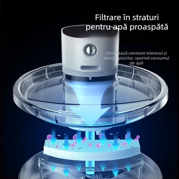 Dispenser de apă inteligent pentru animale de companie cu senzor de proximitate, funcționare silențioasă, separare apă-electricitate, KS800s