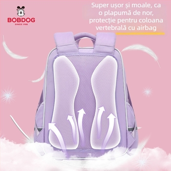 Ghiozdan școlar unisex pentru clasele 1–6, capacitate mare, din material Oxford, respirabil, impermeabil, curele cu pernă de aer