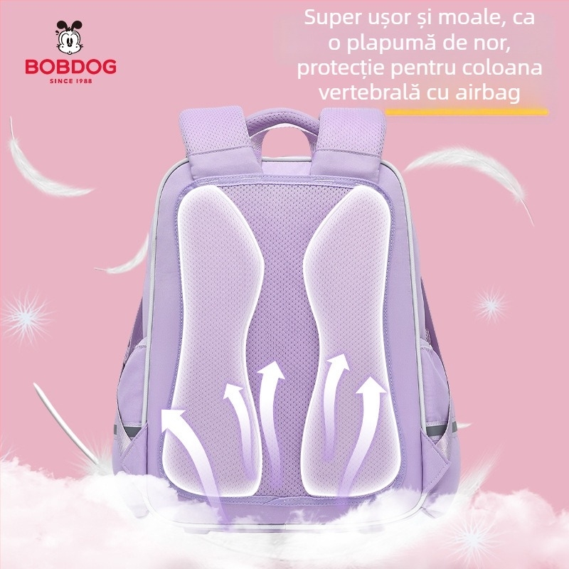 Ghiozdan școlar unisex pentru clasele 1–6, capacitate mare, din material Oxford, respirabil, impermeabil, curele cu pernă de aer