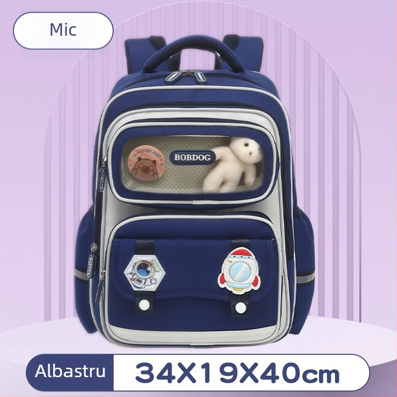 Ghiozdan școlar unisex pentru clasele 1–6, capacitate mare, din material Oxford, respirabil, impermeabil, curele cu pernă de aer