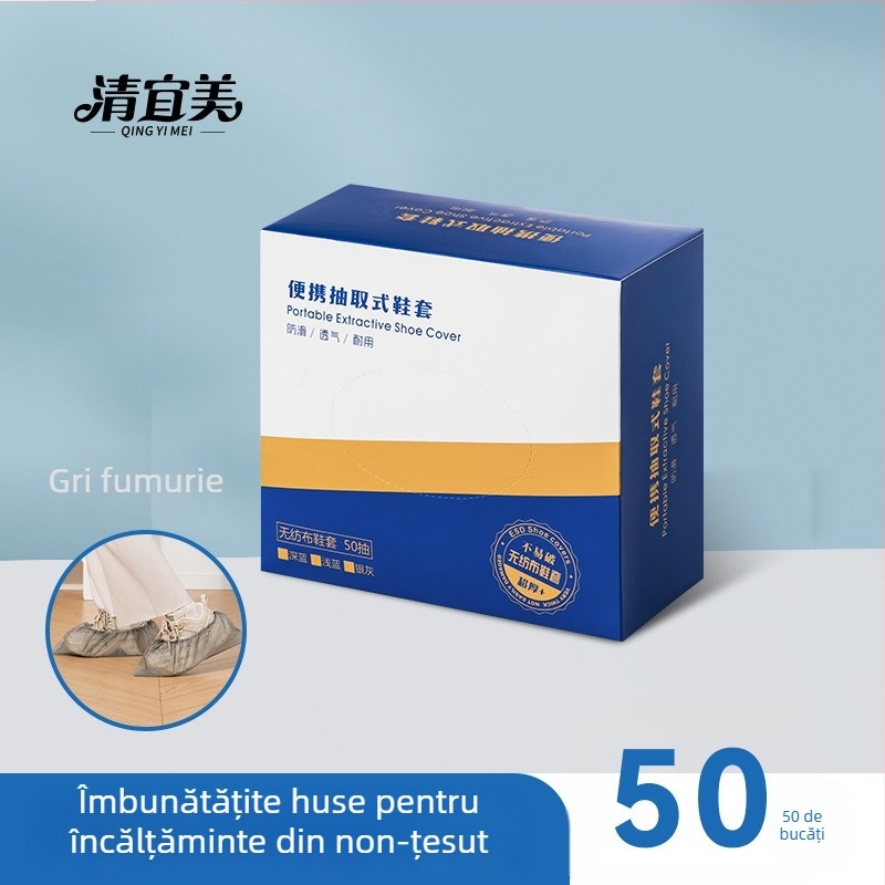 Căptușeală pentru încălțăminte de unică folosință, în cutie, țesătură nețesută, impermeabile, antiderapante, rezistente la uzură, grosime 21 g