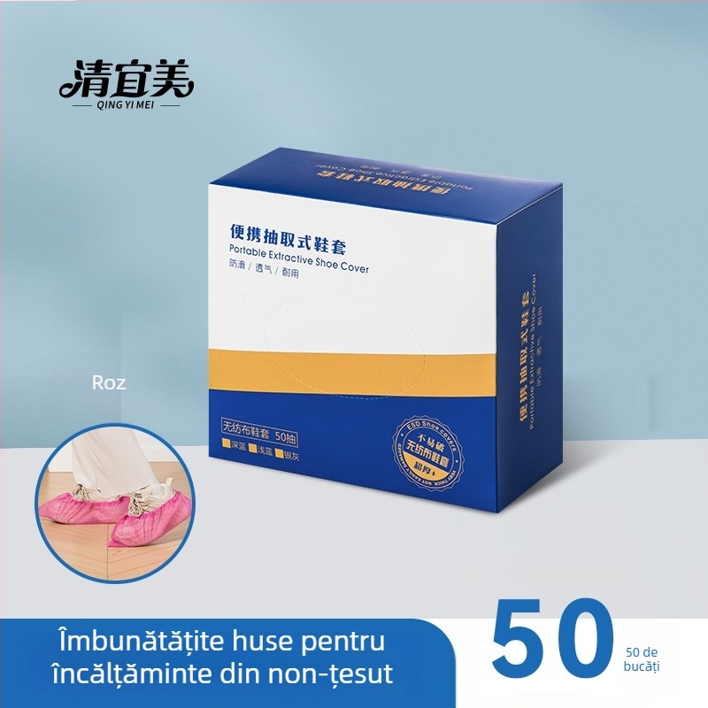 Căptușeală pentru încălțăminte de unică folosință, în cutie, țesătură nețesută, impermeabile, antiderapante, rezistente la uzură, grosime 21 g