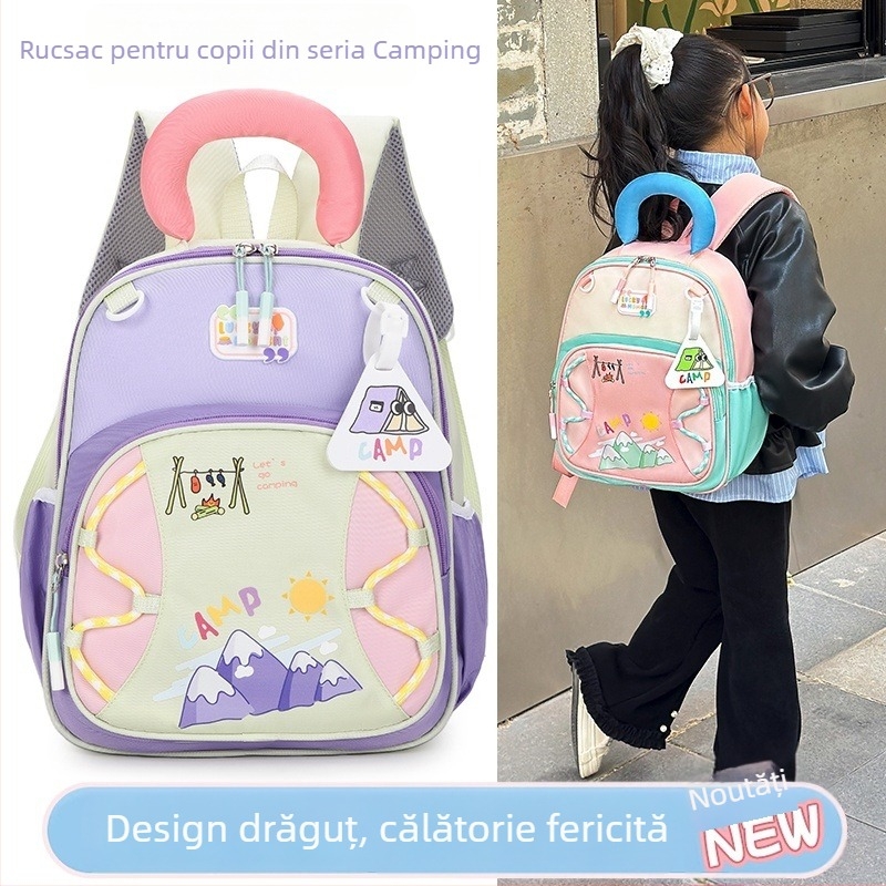 Rucsac pentru grădiniță cu design patchwork, respirabil, ultraușor, rezistent la uzură, pliabil, imprimeu anime, bretele curbate