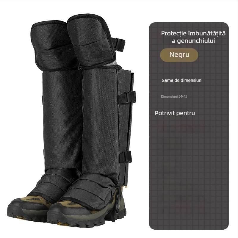 Gaiter TPU pentru încălțăminte, tub lung, unisex, pentru drumeții de iarnă și toamnă în zăpadă și nisip