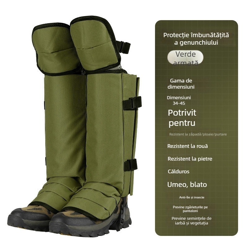 Gaiter TPU pentru încălțăminte, tub lung, unisex, pentru drumeții de iarnă și toamnă în zăpadă și nisip