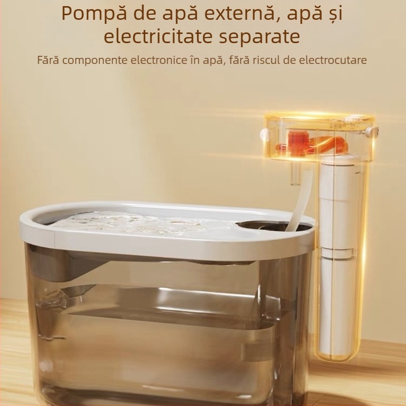 PetTrace Distribuitor de apă fără fir pentru câini și pisici, model P10815, detașabil, 852 g