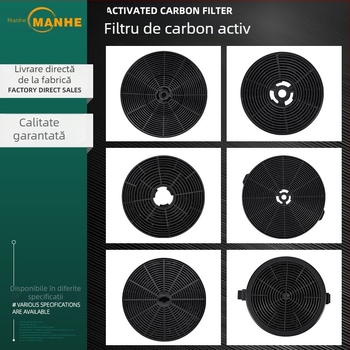 Manhe Filtru cu carbon activ pentru hota de bucătărie, circulație internă, montaj pe suprafață, model Activated carbon