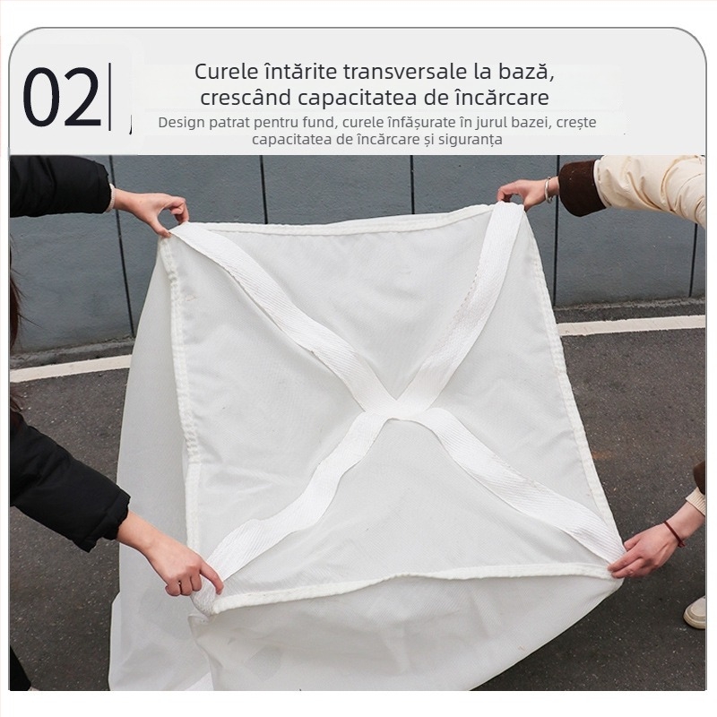 Ton bag ventilat pentru transportul apei, creveților, nisipului și nămolului; formă pătrată; material: țesătură plasă super-dură; capacitate: mai multe dimensiuni; marcă Kaixiu