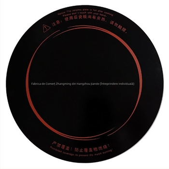 Panou de sticlă pentru încălzire la plita cu inducție, formă rotundă, placă microcristalină – accesoriu pentru plita ceramică electrică