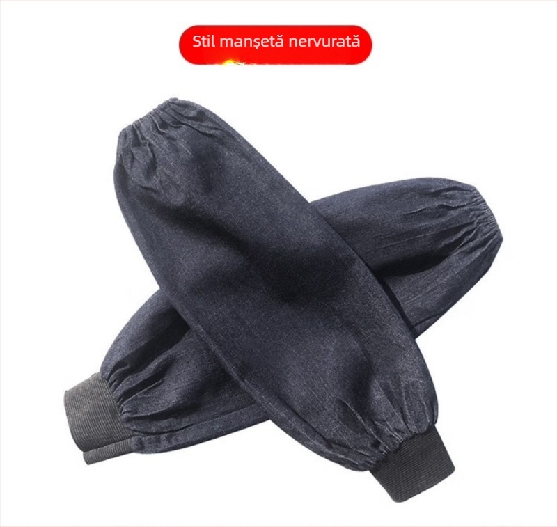 Șorț denim semi-lung, cu bretea groasă pentru gât, rezistent la ulei și uzură, potrivit pentru fabrici, construcții și bucătărie