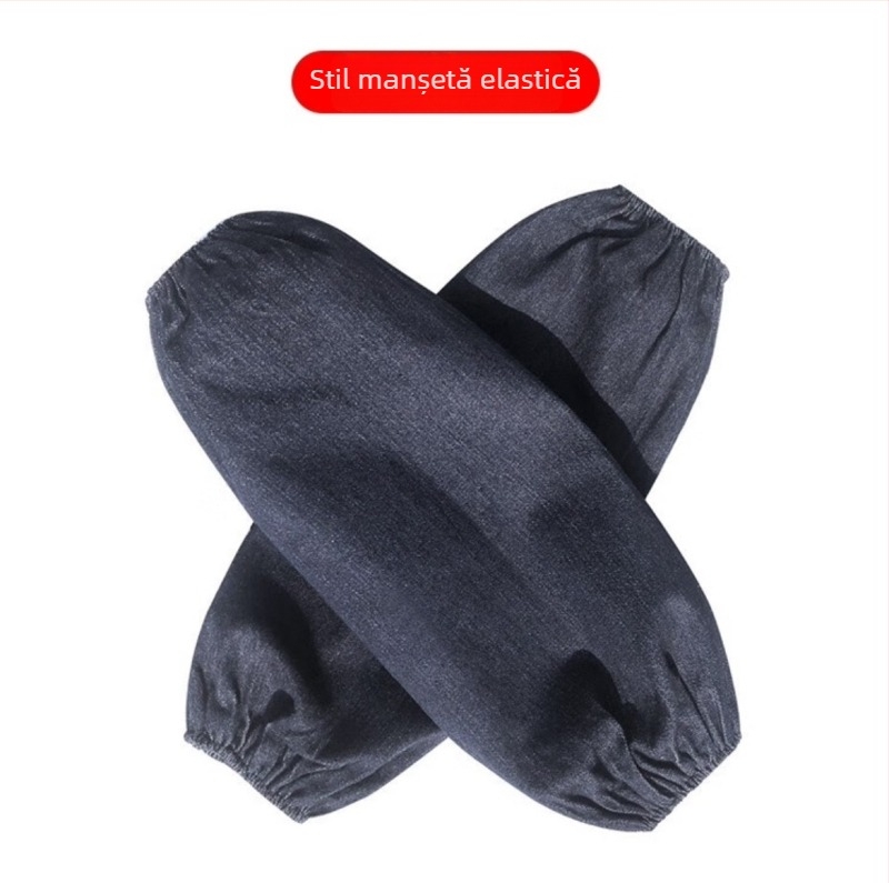 Șorț denim semi-lung, cu bretea groasă pentru gât, rezistent la ulei și uzură, potrivit pentru fabrici, construcții și bucătărie