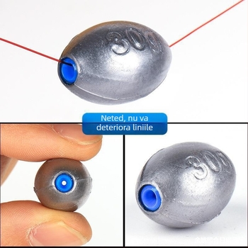 Greutăți de pescuit din cauciuc, design tip cilindru-barrel, în pungă rotundă, personalizabile