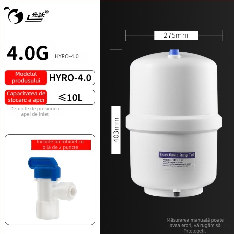 Light Leap Accesorii pentru rezervorul de stocare al purificatorului de apă – Etanșe, Anti-scurgere, Model 0.5-20G
