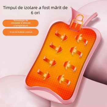 Sac de apă plușat cu PVC dens, umplut cu apă, 300 g, pentru încălzirea mâinilor și picioarelor, încălzire în pat, încălzire menstruală