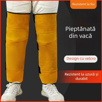 Genunchiere pentru sudură din piele de vită, 400 g, pentru sudură, tăiere, șlefuire