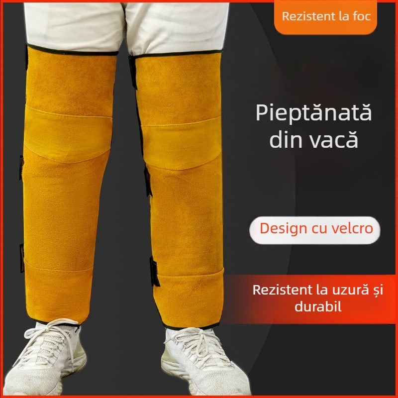 Genunchiere pentru sudură din piele de vită, 400 g, pentru sudură, tăiere, șlefuire