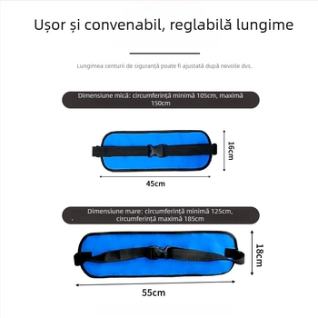Curea pentru scaunul cu rotile Kaixiu – curea din poliester și funie de siguranță din poliester, lungime 55 cm